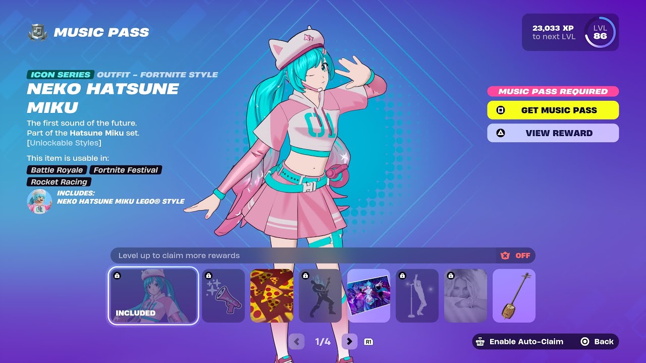 *NEW* Hatsune Miku Fortnite Festival Pass!