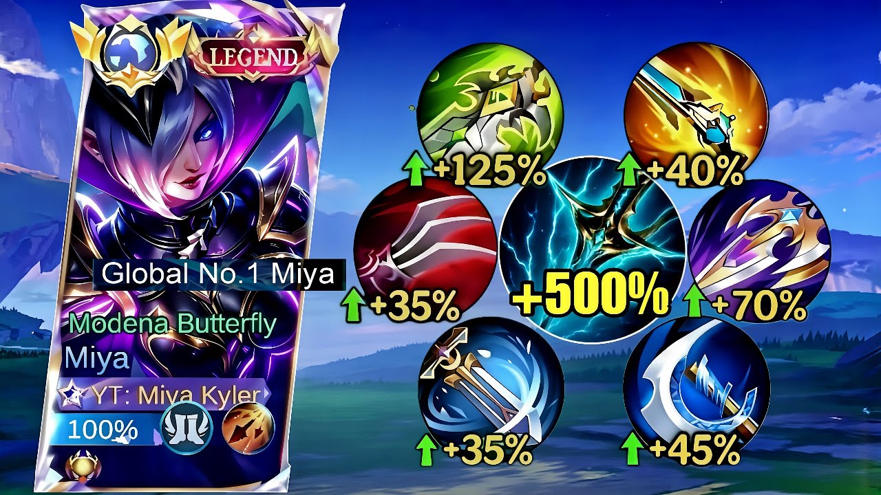 GLOBAL MIYA WTF LIFESTEAL AND DAMAGE NEW INSANE TRICK TO DOMINATE - Mobile Legends
