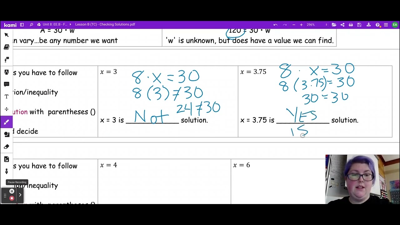 Lesson B Finding Solutions