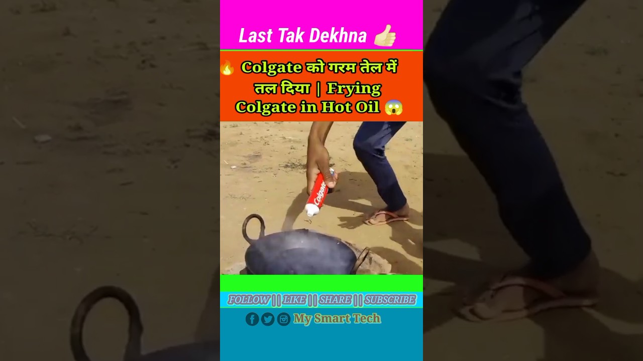 Colgate को गरम पानी में तल ने के बाद 😱| Frying Colgate in Oil #shorts