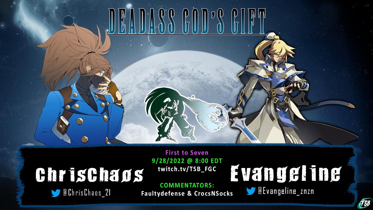 (GGXrd Rev2 Exhibition) Deadass Gods Gift EP 6 Chris Chaos (Answer) vs Evangeline (Ky)