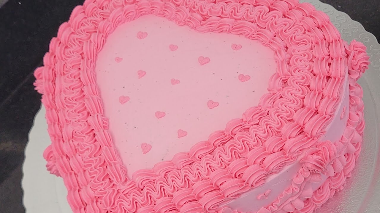 Bolo coração ❤️ Vintage rosa 💗
