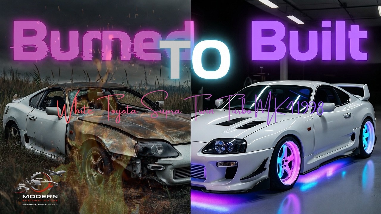 Full Rebuild of White Toyota Supra MK4 Twin Turbo 1998 – From Burned, Rusted to Showroom