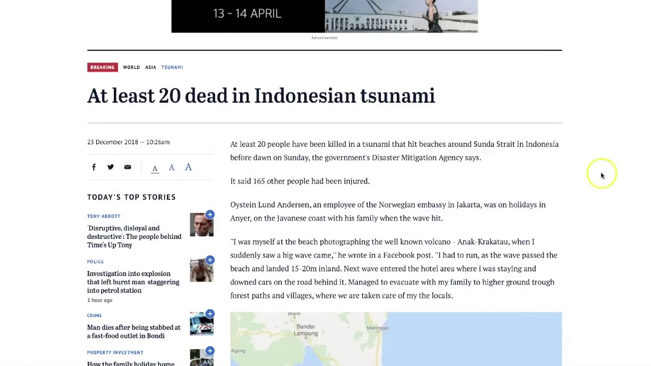 Tzunami in indonesia, le tragiche immagini dell'accaduto HD