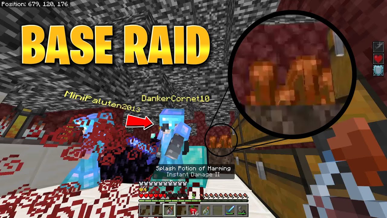 *SECRET* BASE RAIDING + PvP And Funny Moments on a Minecraft SMP