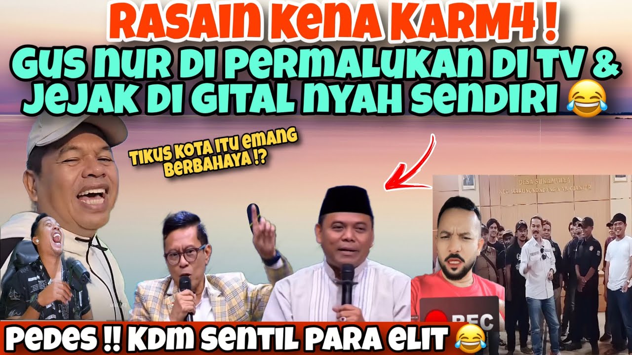 PERNAH SENGGOL KDM GUSNUR MALAH DI PERMALUKAN DI DEPAN TV & JEJAK DIG1TAL NYAH SENDIRI WKWK