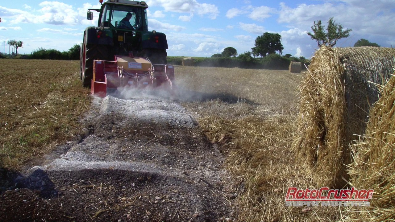 Rotocrusher Supermulcher® - Crushing stones, clearing stumps, trees and rejuventating gravel roads.
