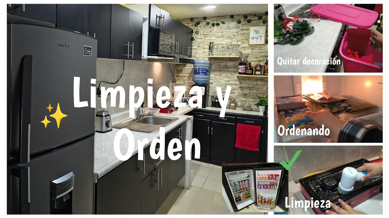 ✅limpieza*barra nueva* quitamos la decoración navideña #familia #cocina #renuevoencasa #limpieza 