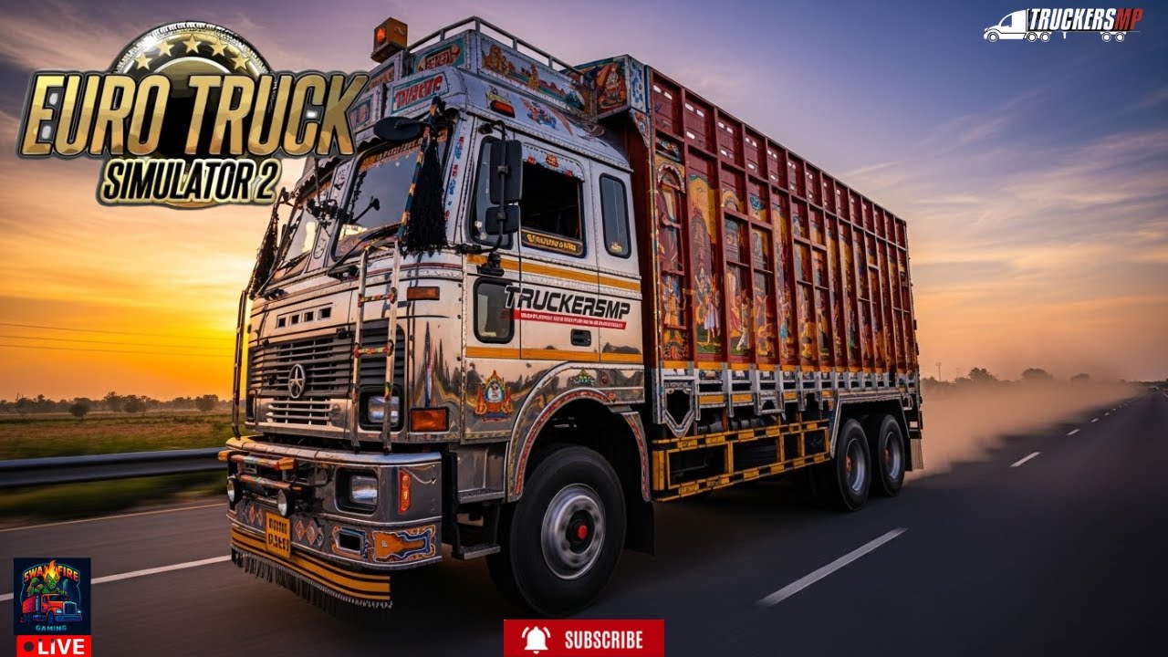 VERTICAL Day in the life of a indian Trucker Live |ETS2 #mathistramer #marathigamer #Live