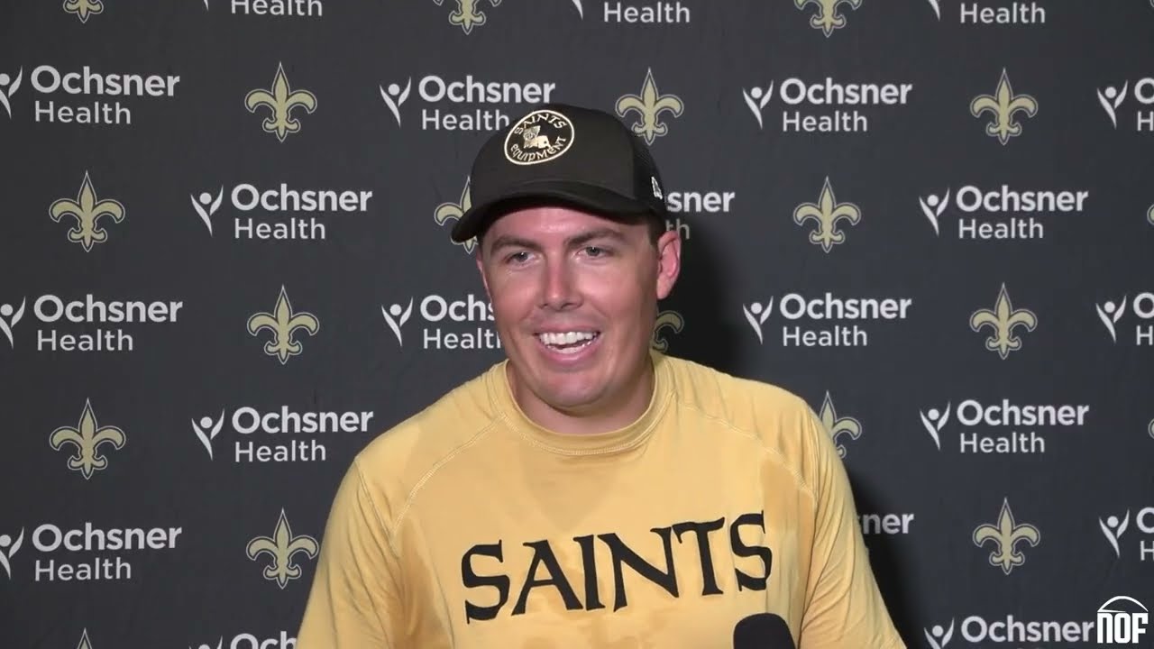 Saints HC Kellen Moore talks Spencer Rattler, California practices and RB depth