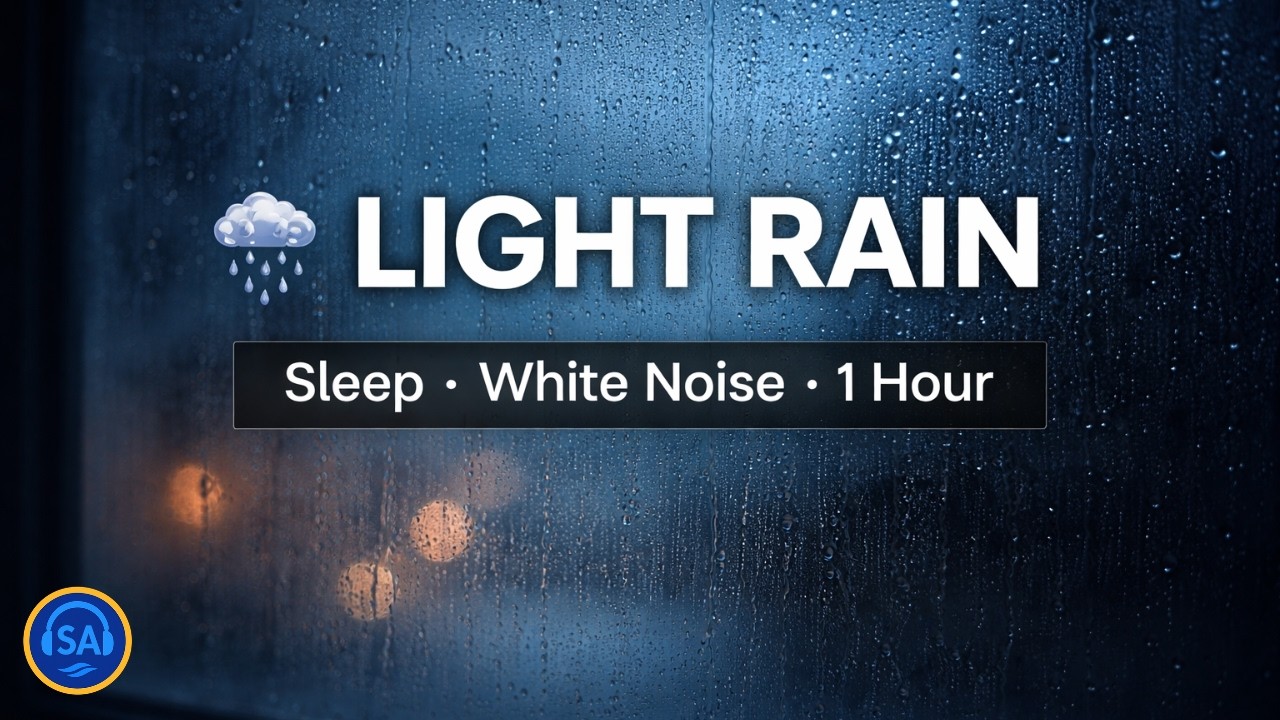 🌧️ 1 Hour Light Rain Ambience – Relaxing Rain Sounds for Sleep, Study & Focus