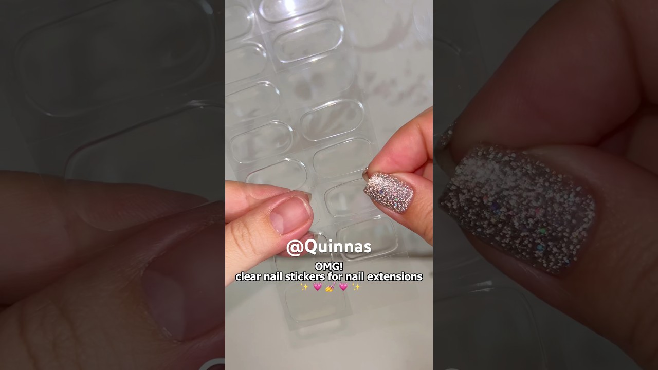 Clear nail stickers for nail extensions 💅✨#nails #nails #extension #naildesign #nailstyle #diynails