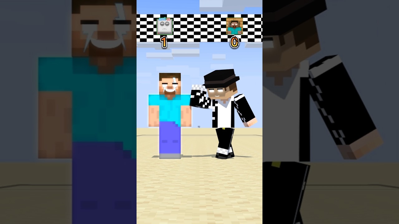 Team OreeTV VS Team ThancraftXD Sprint Race #minecraft #animation #michaeljackson #herobrine #shorts