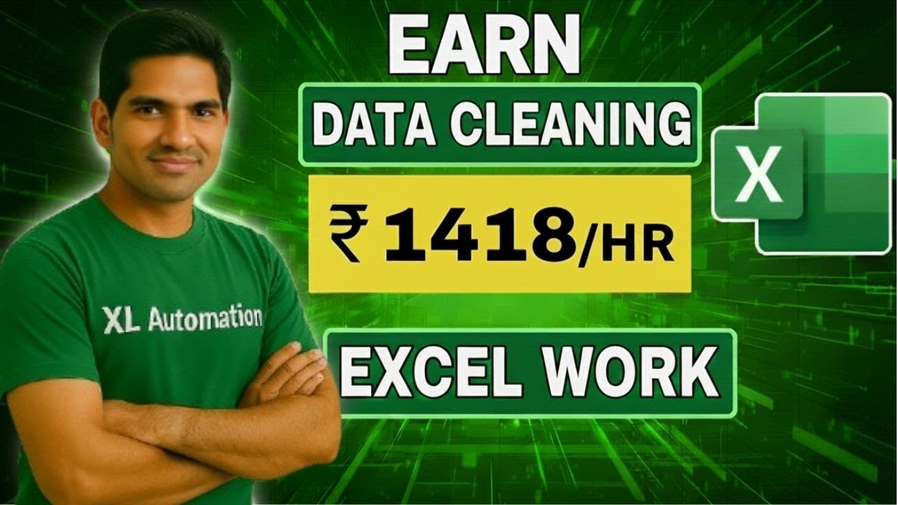 Earn Rs.1418/Hour With Simple Excel Data Cleaning | How to Make Money With Excel