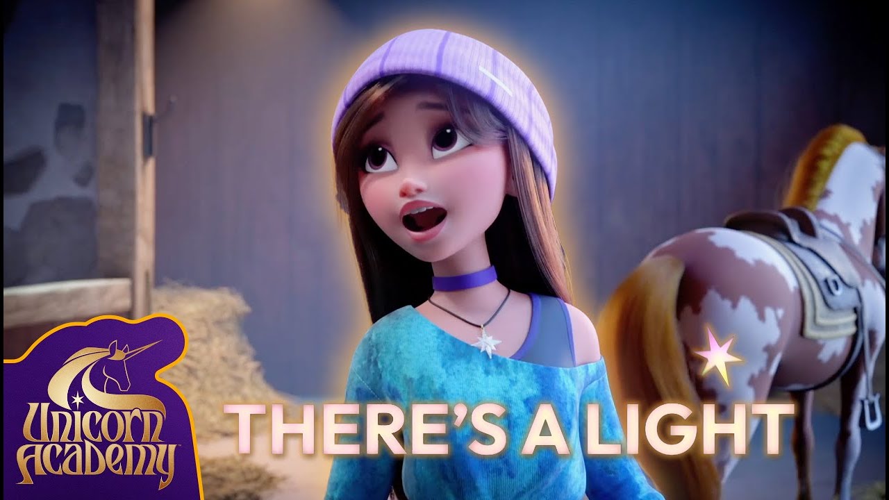 There's a Light Sing Along! 🎶🦄 Unicorn Academy Karaoke | Cartoons for Kids