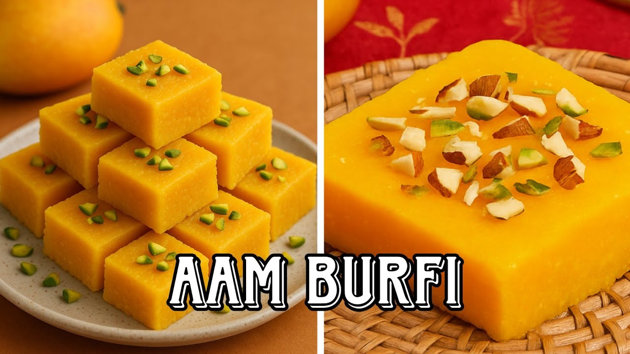 Mango Barfi Recipe | ताजे आम से बनाए पर्फेक्ट बर्फी घर में | Aamras Recipe | How to make mango Barfi