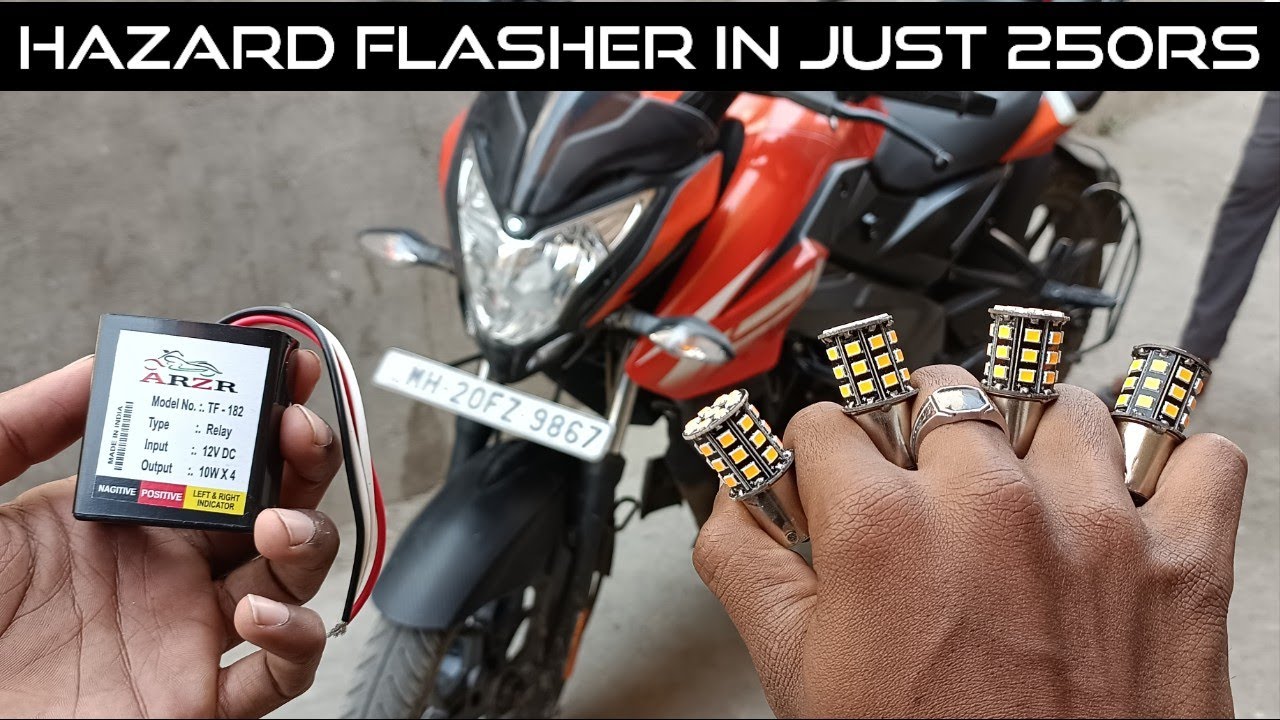 Hazard Flasher for Any bike #ns125bs6 #pratik1215 #bajajpulsar