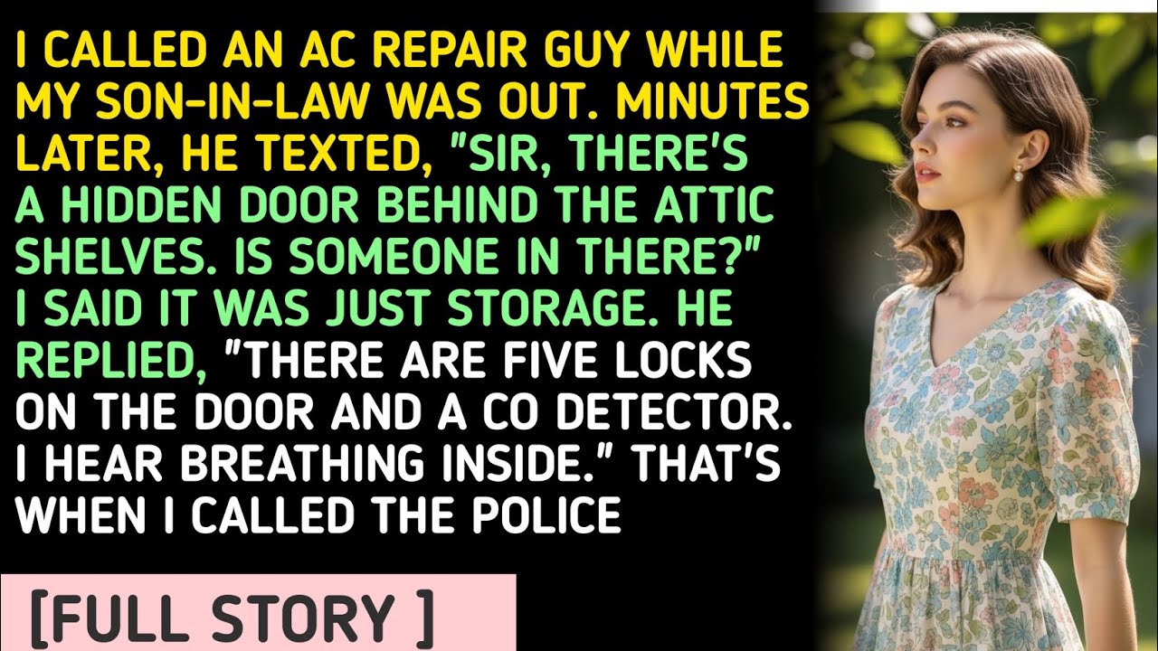 I CALLED AN AC REPAIR GUY WHILE MY SON-IN-LAW WAS OUT. MINUTES LATER, HE TEXTED, 