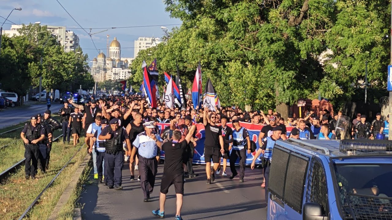 #ULTRAS #CORTEO PELUZA NORD STEAUA | FCSB - CFR 1907 CLUJ | BACK TO GHENCEA