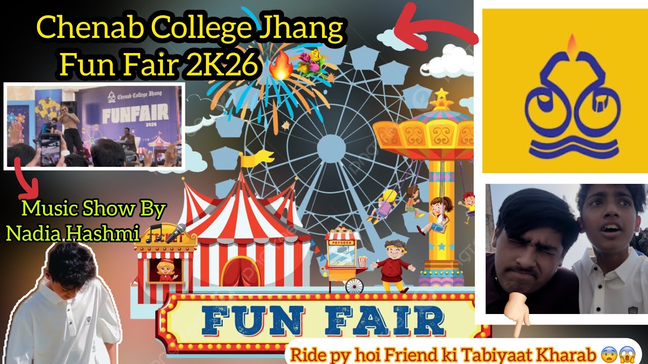 Chenab College Jhang Fun Fair 2K26 💐|| Bakir ki baray mai tabiyaat kharab 😱😨||#bukharivloggeryt 