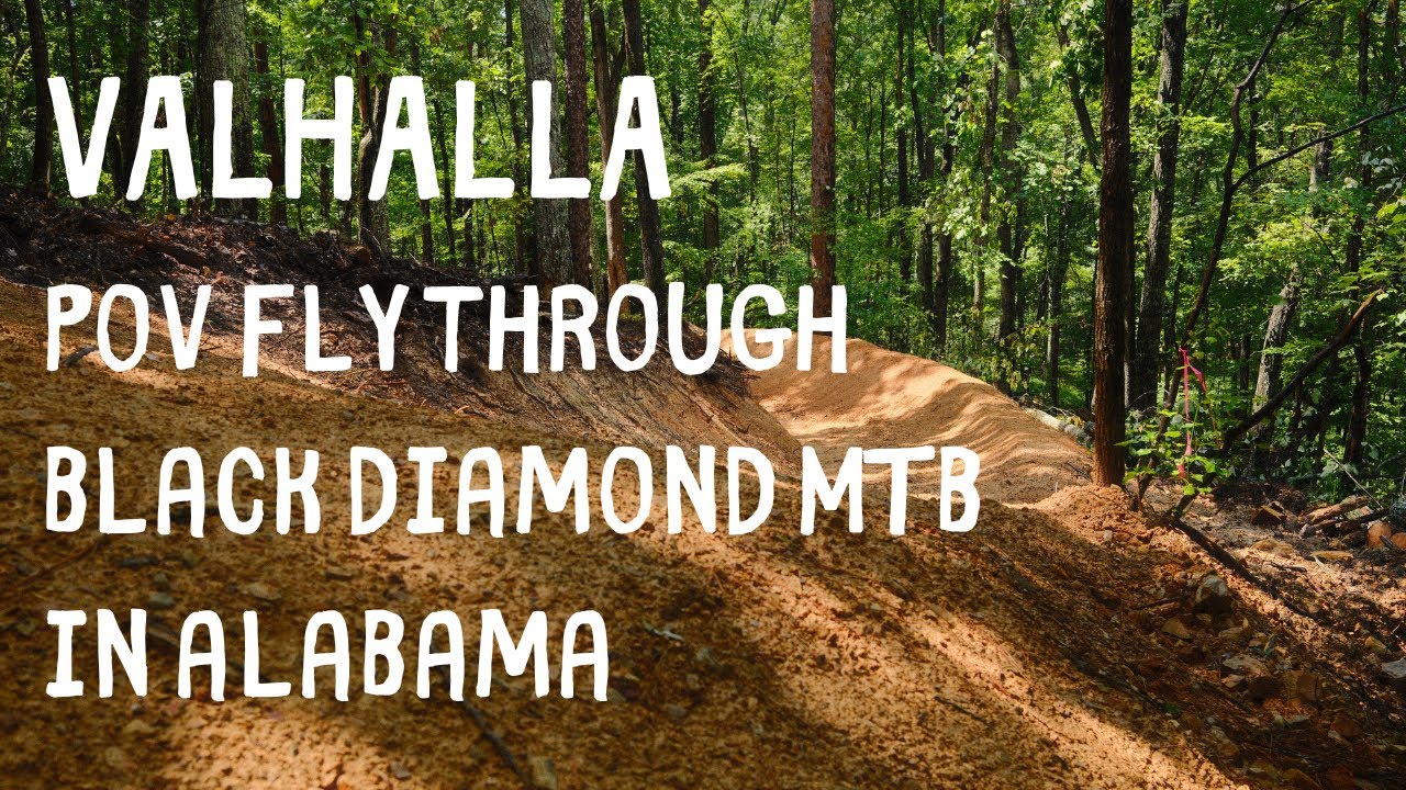 Oak Mountain Valhalla MTB Trail Drone POV | Black Diamond Mountain Biking in Alabama