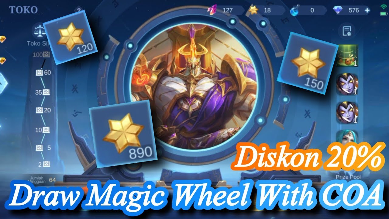 Draw Magic Wheel Menggunakan COA Dengan Diskon 20%!! 😜🤭😱
