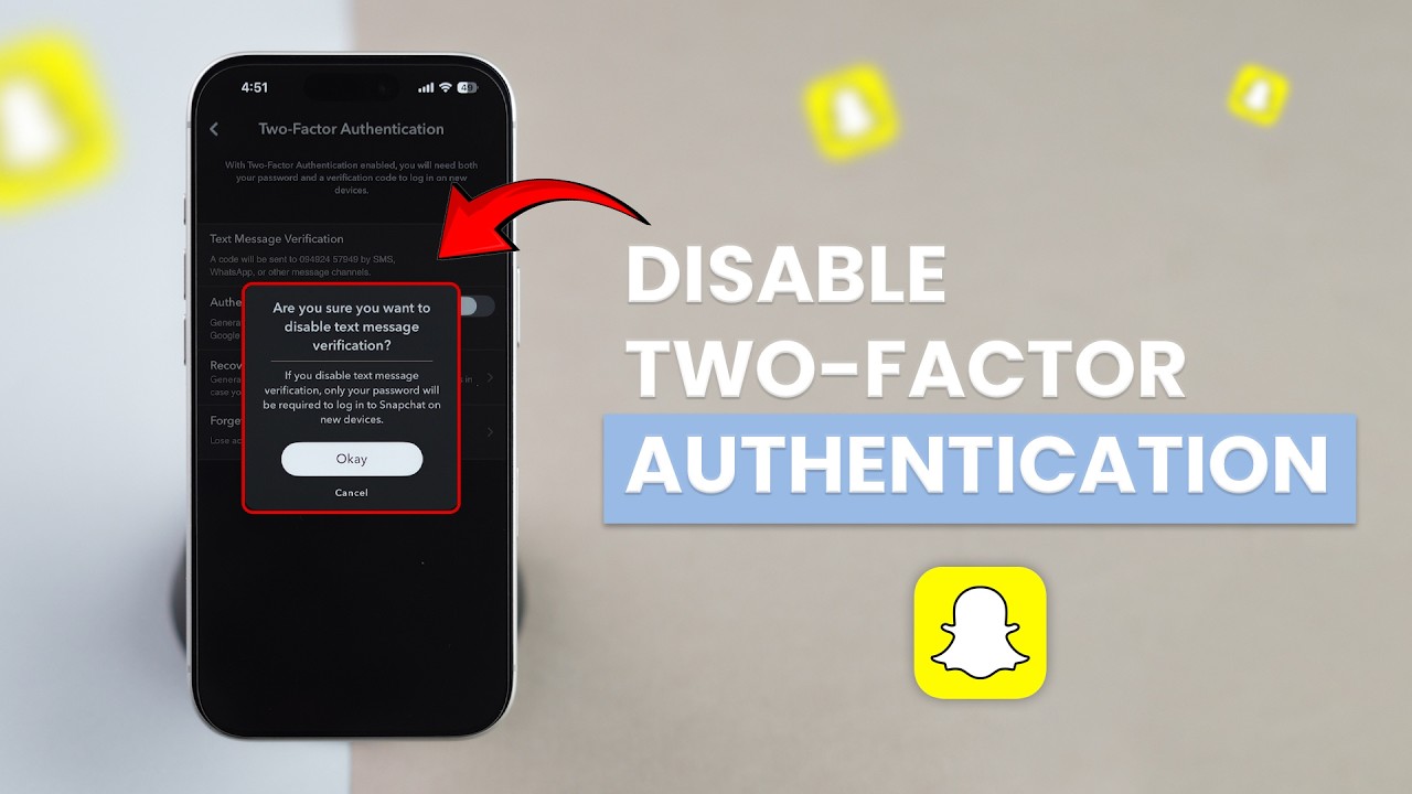 Как отключить двухфакторную аутентификацию в Snapchat?
