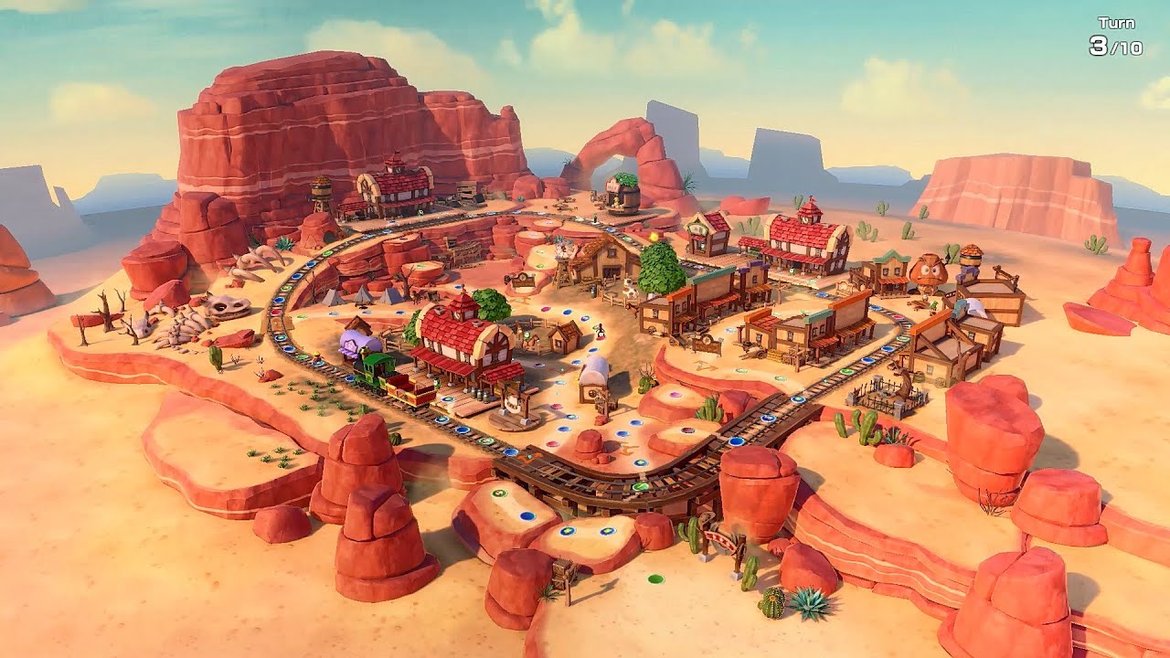 Super Mario Party Jamboree #301 Western Land Luigi vs Wario vs Waluigi vs Goomba