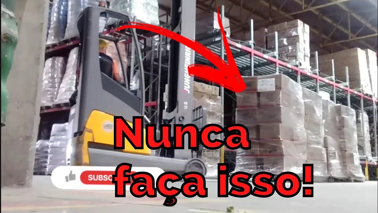empilhadeira retrátil, movimentação e empilhamento de  pallet...