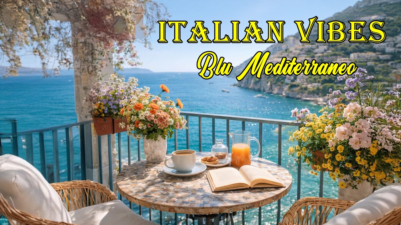 Chill Mediterranean Music & Italian Vibes 🏡🎶 Serenity in Italy & Mediterranean Coast Views
