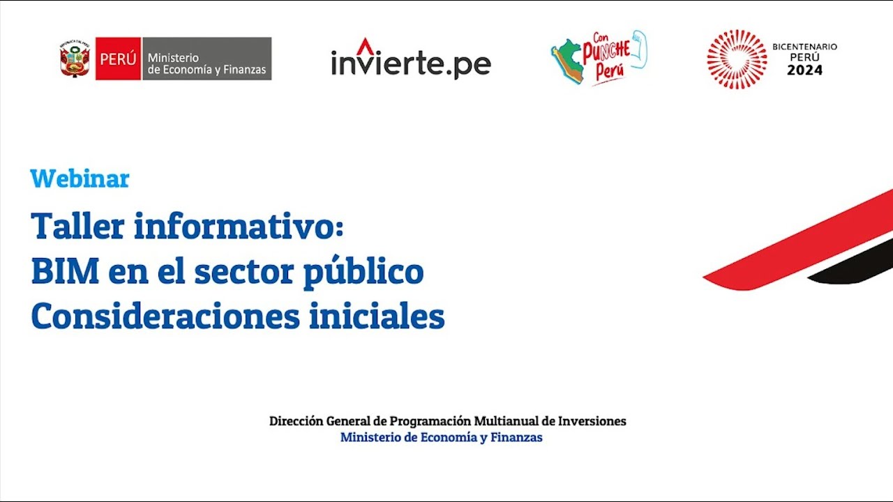 Taller informativo: BIM en el sector público - Consideraciones iniciale