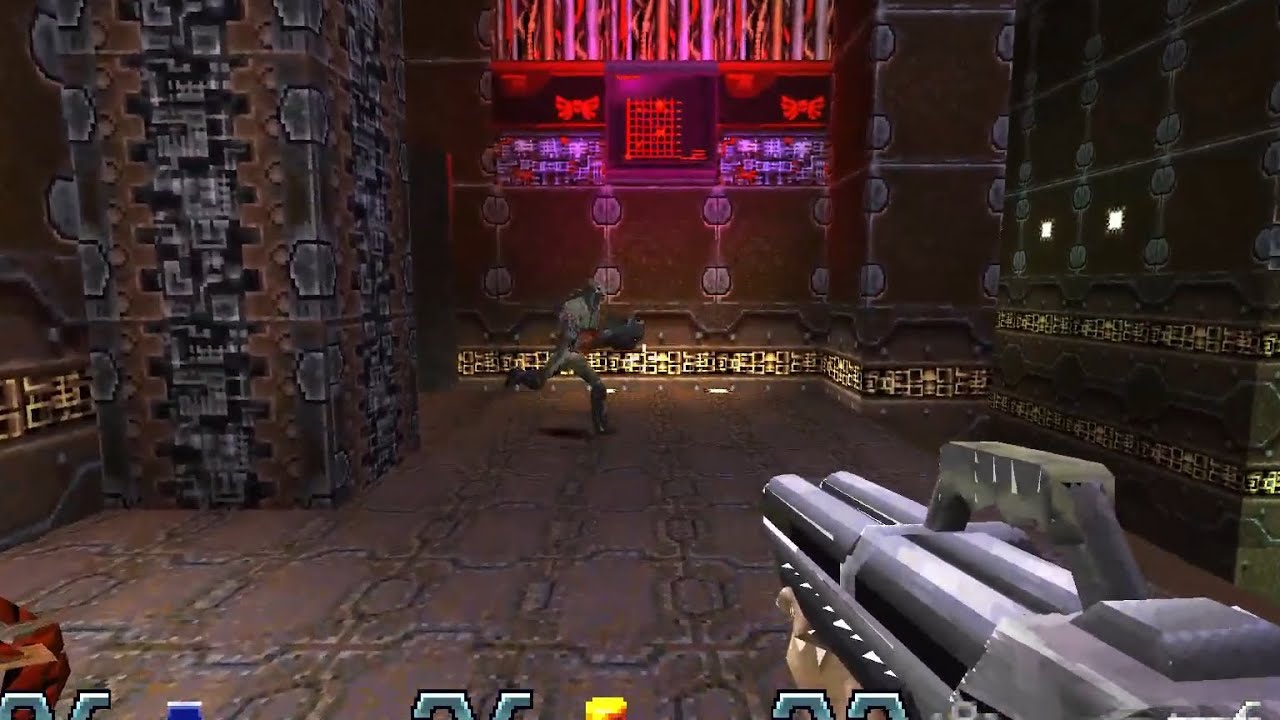 Quake II (PSX) gameplay 1080p, 60 fps, perspective correction, keyboard + mouse - DuckStation