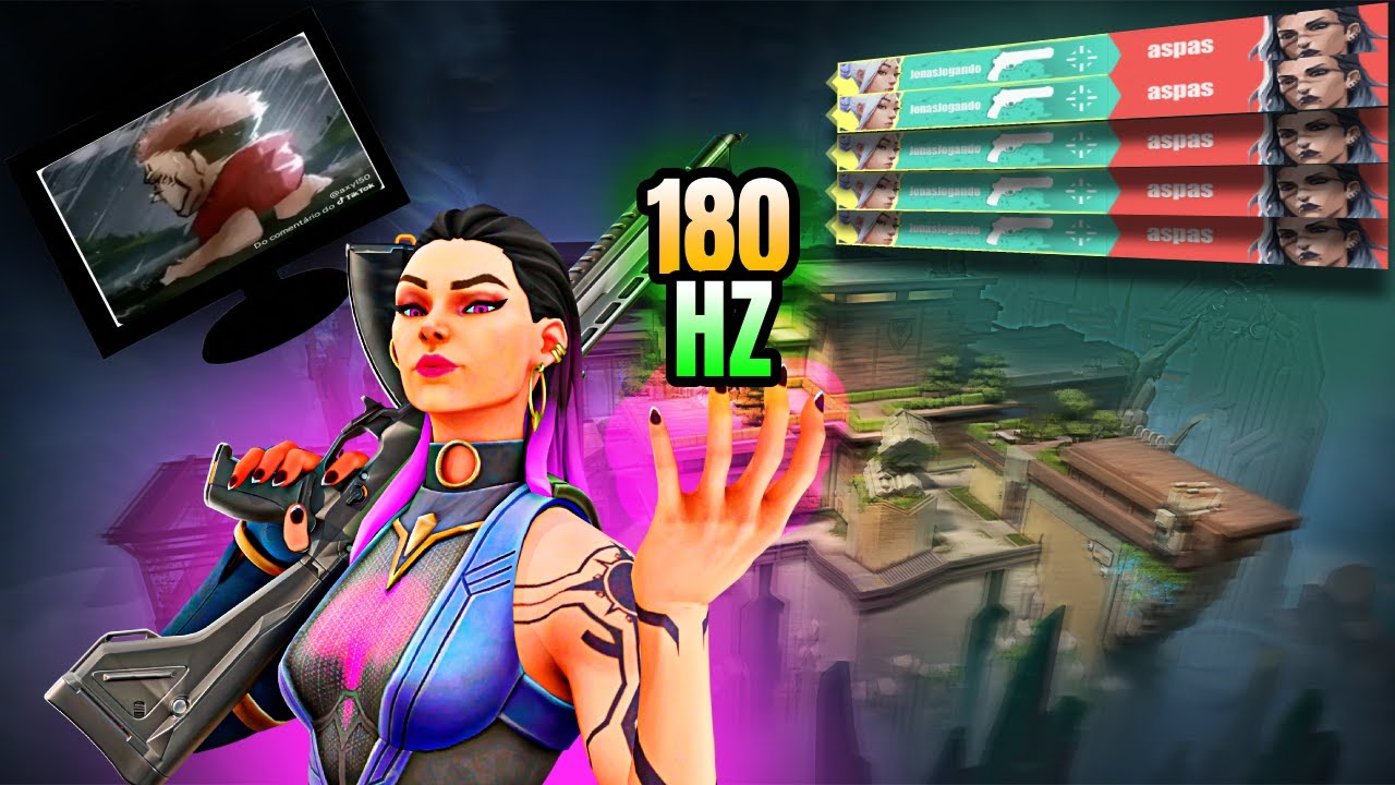 JOGUEI VALORANT EM 180Hz PELA PRIMEIRA VEZ MUDOU TUDO😱???!!!