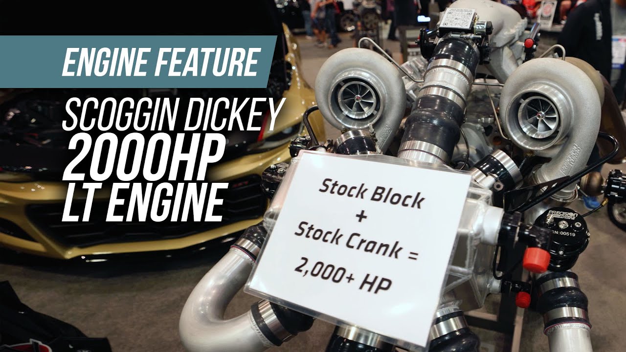 SEMA 2021- Scoggin Dickey&rsquo;s 2000HP LT twin turbo crate engine