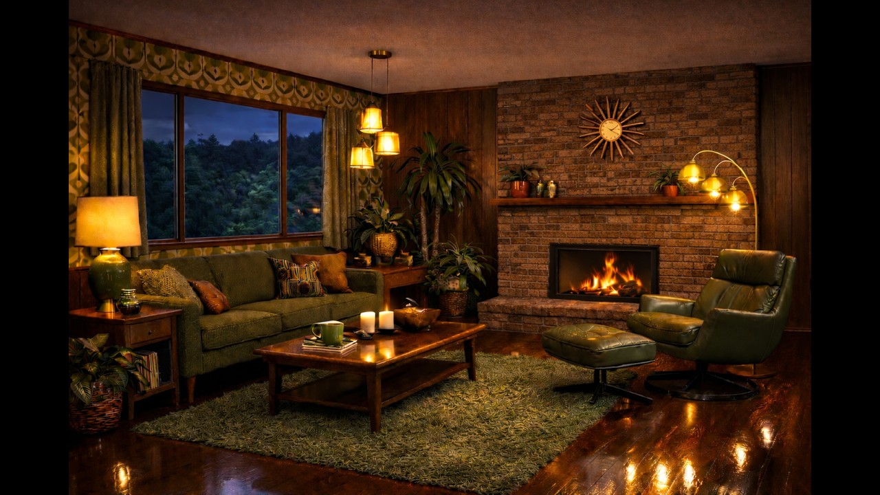 Cosy Ambient 1970s Living Room