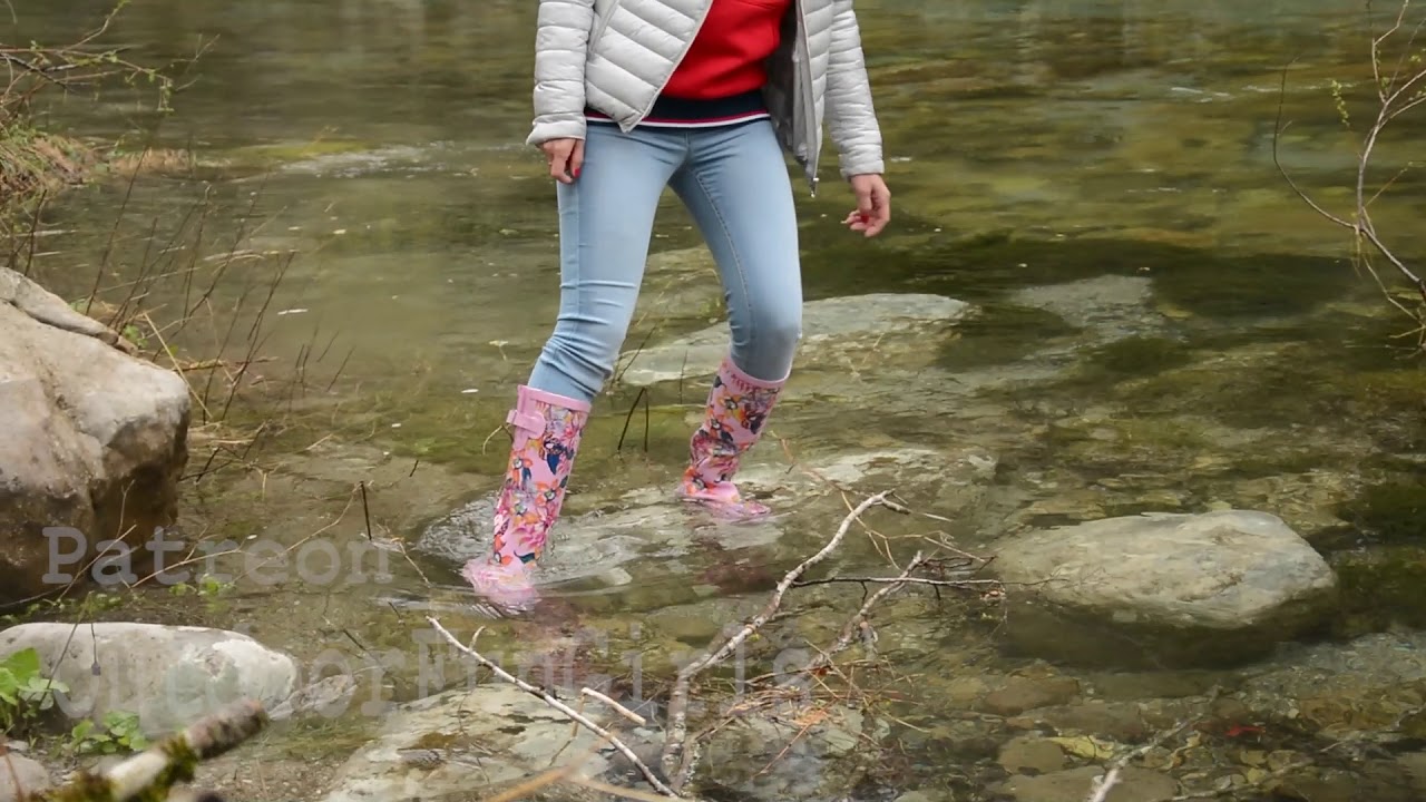 Girl walk in rubber boots – 2