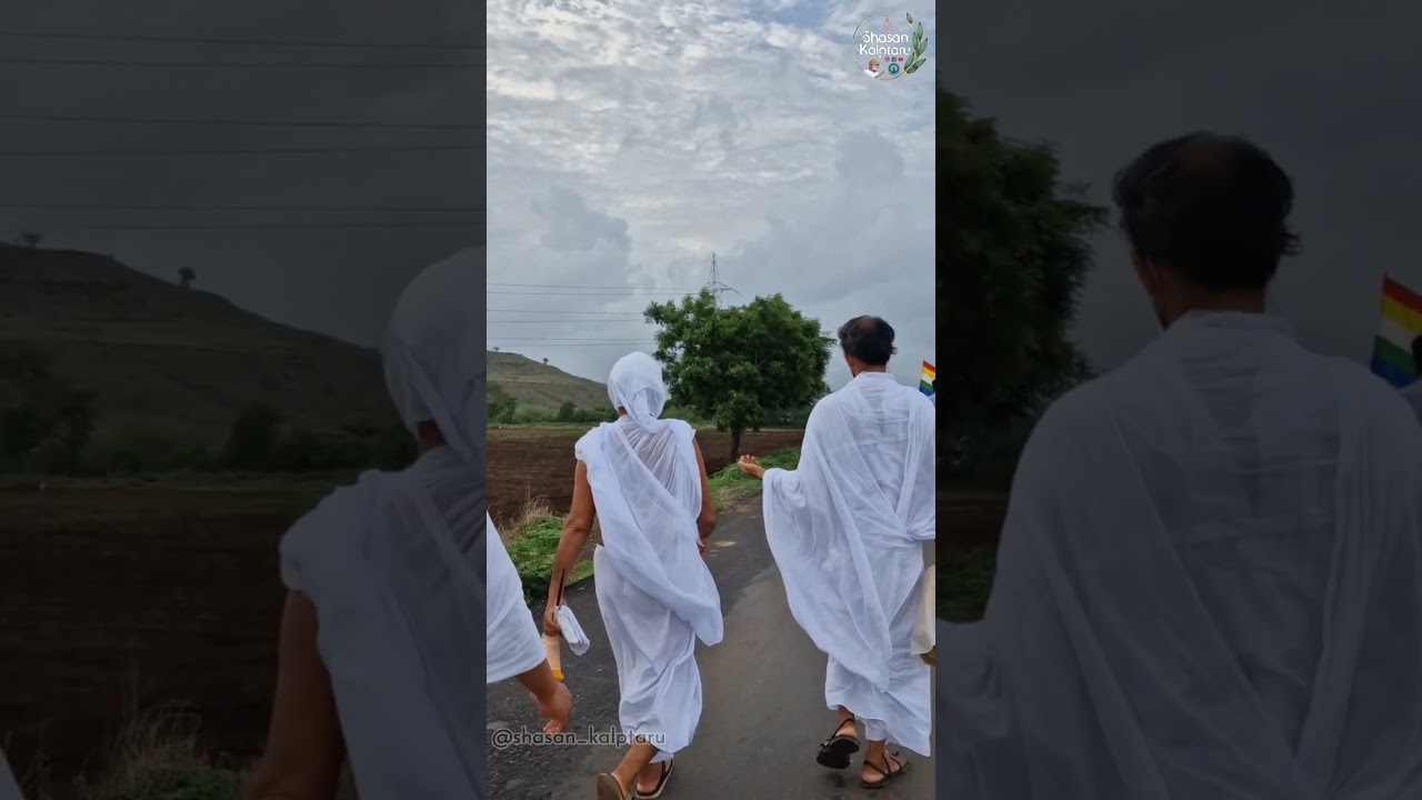 Acharya shri vihar in Nature #jain #vihar #acharyamahashraman #chaturmas #natureview #jainism