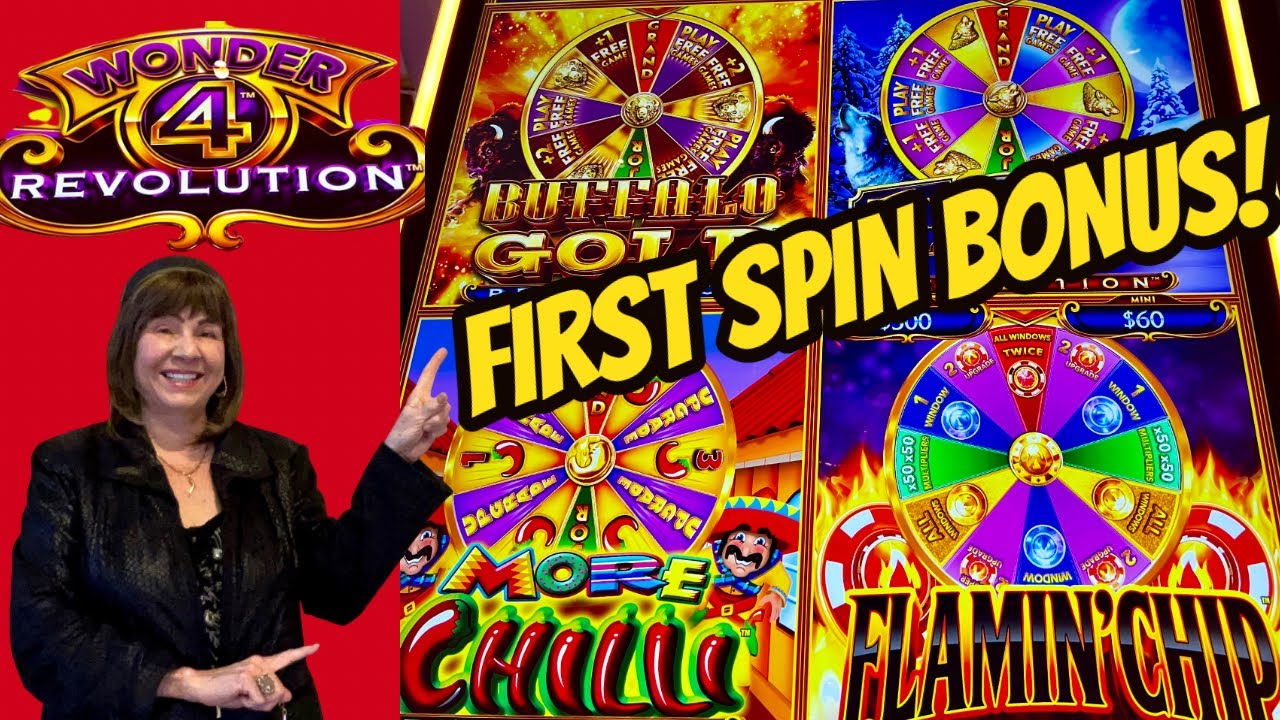 FIRST SPIN BONUS- BIG WIN! NEW GAME-WONDER 4 REVOLUTION