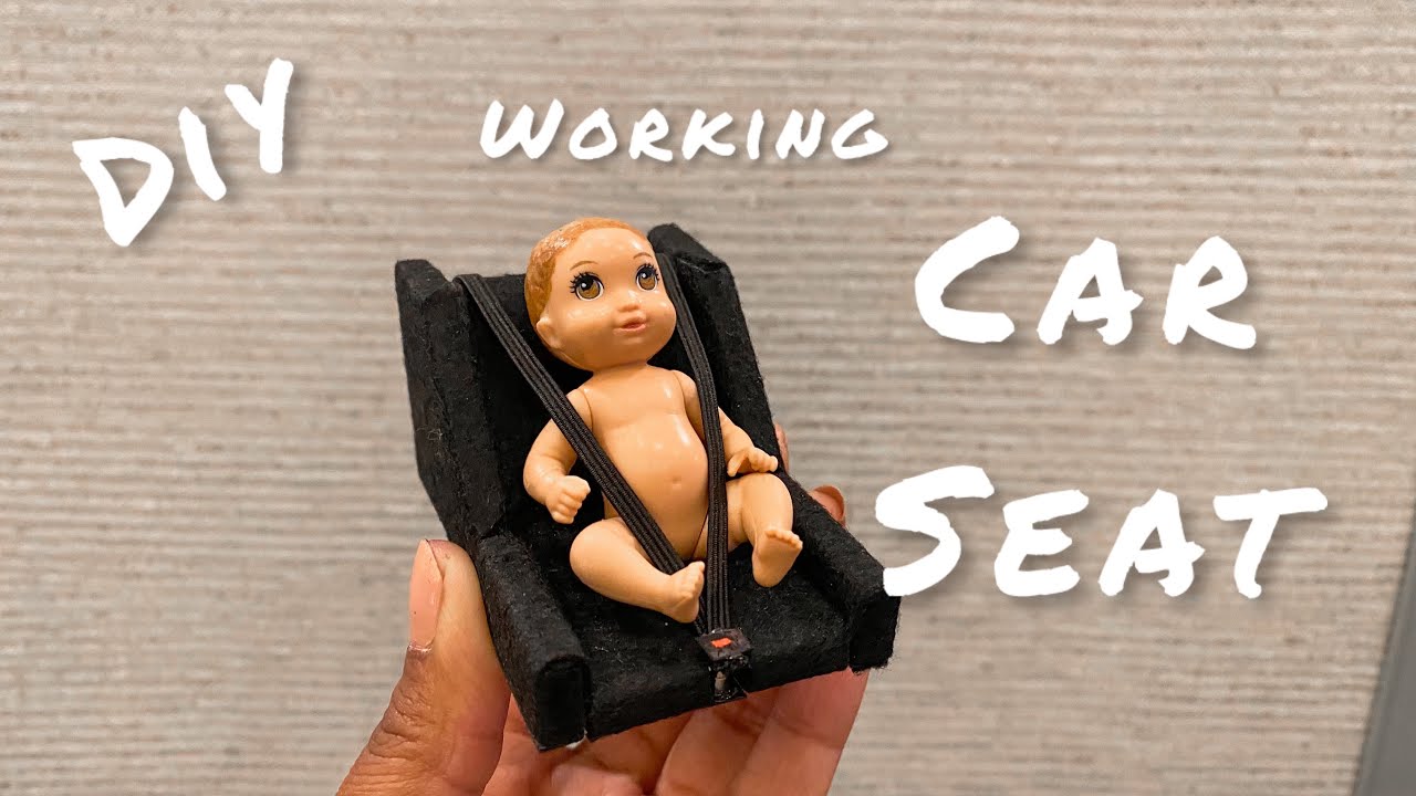How to make a car seat for Barbie baby diy