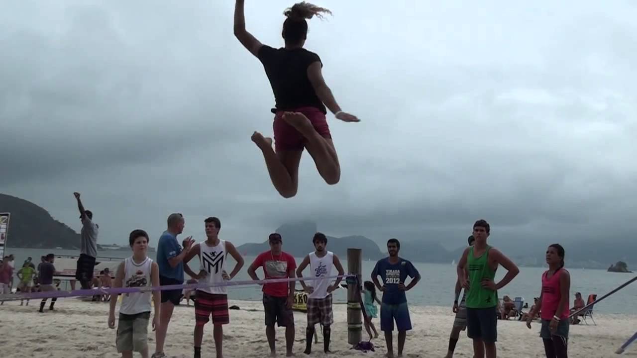 Treino na Copa Nacional de Slackline 2012 - Praia de Icaraí