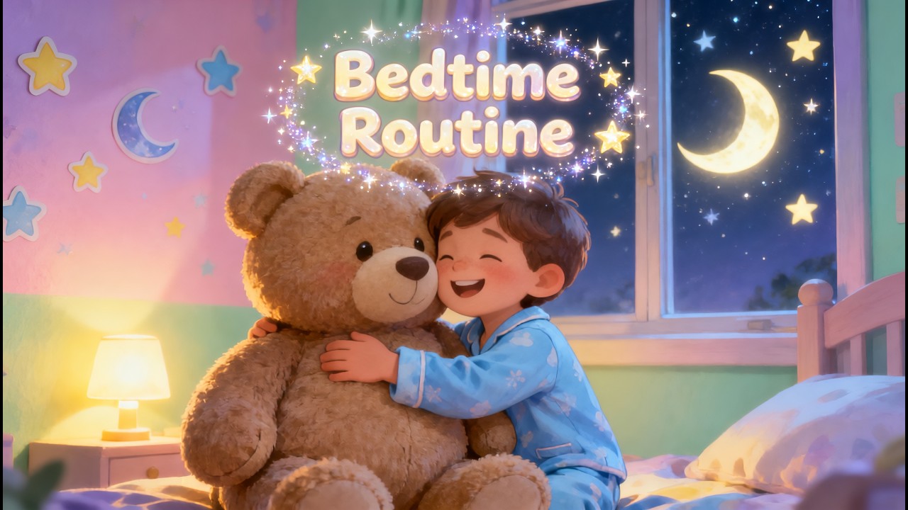 BEDTIME ROUTINE CHILDREN NURSERY RHYME