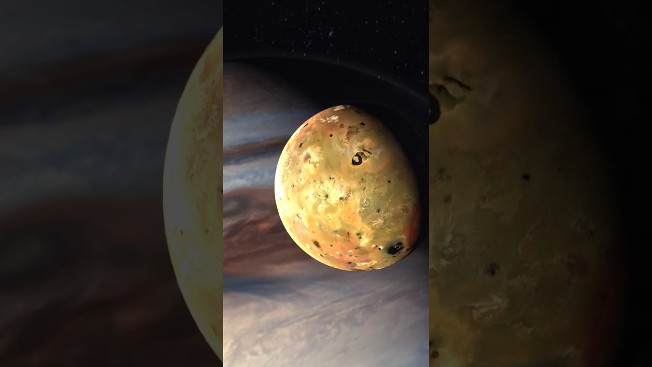 The Moon Io | Jupiter's Moon with hundreds of Volcanoes #shorts #space #jupiter #moon #io #volcano