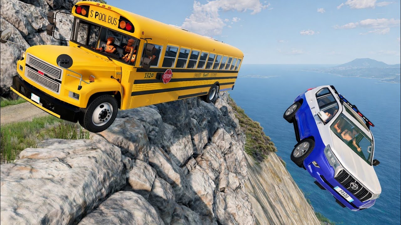 Deadly Bus Vs Car Accident On Cliff Roads 😱 BeamNG drive