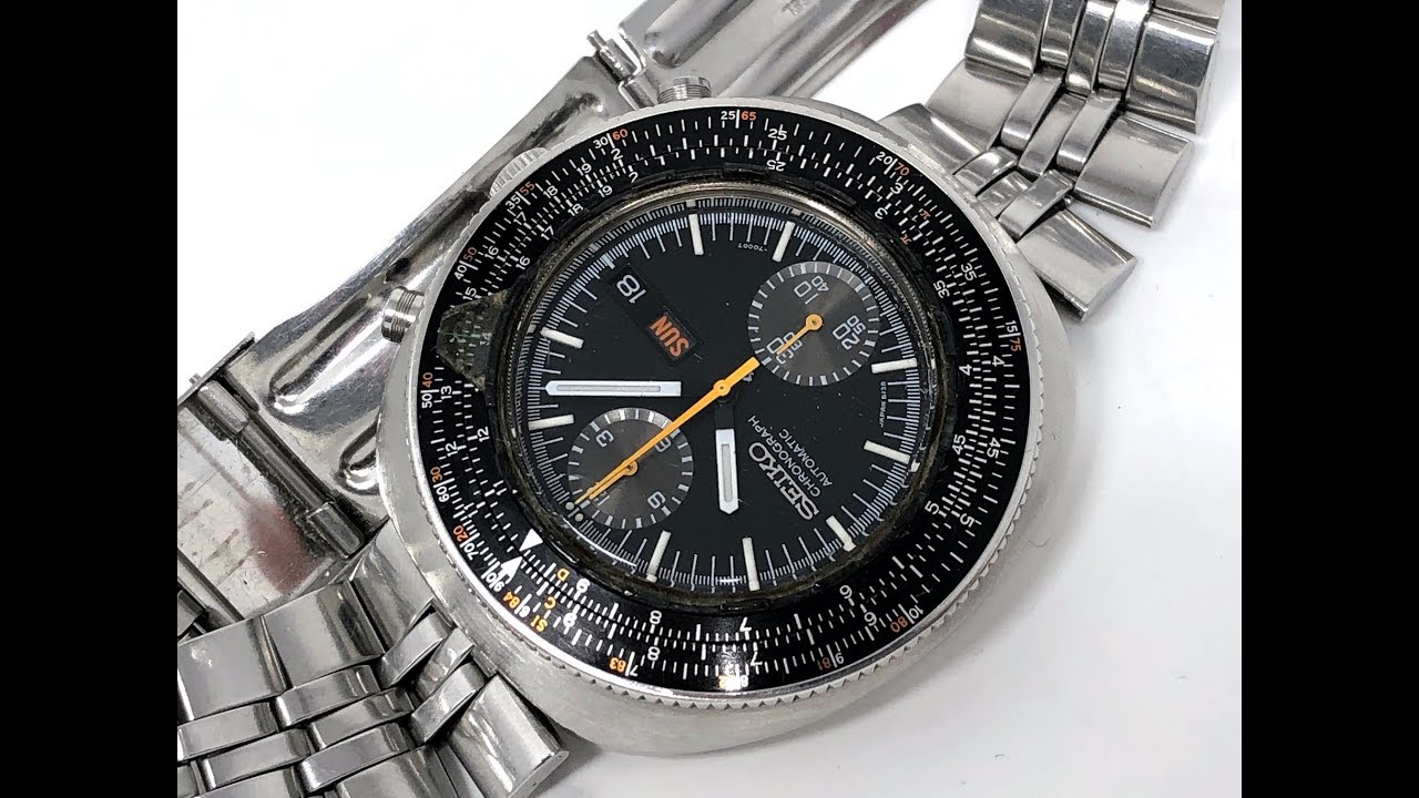 Seiko Calculator Slide Rule Automatic Chronograph Vintage (6138-7000)