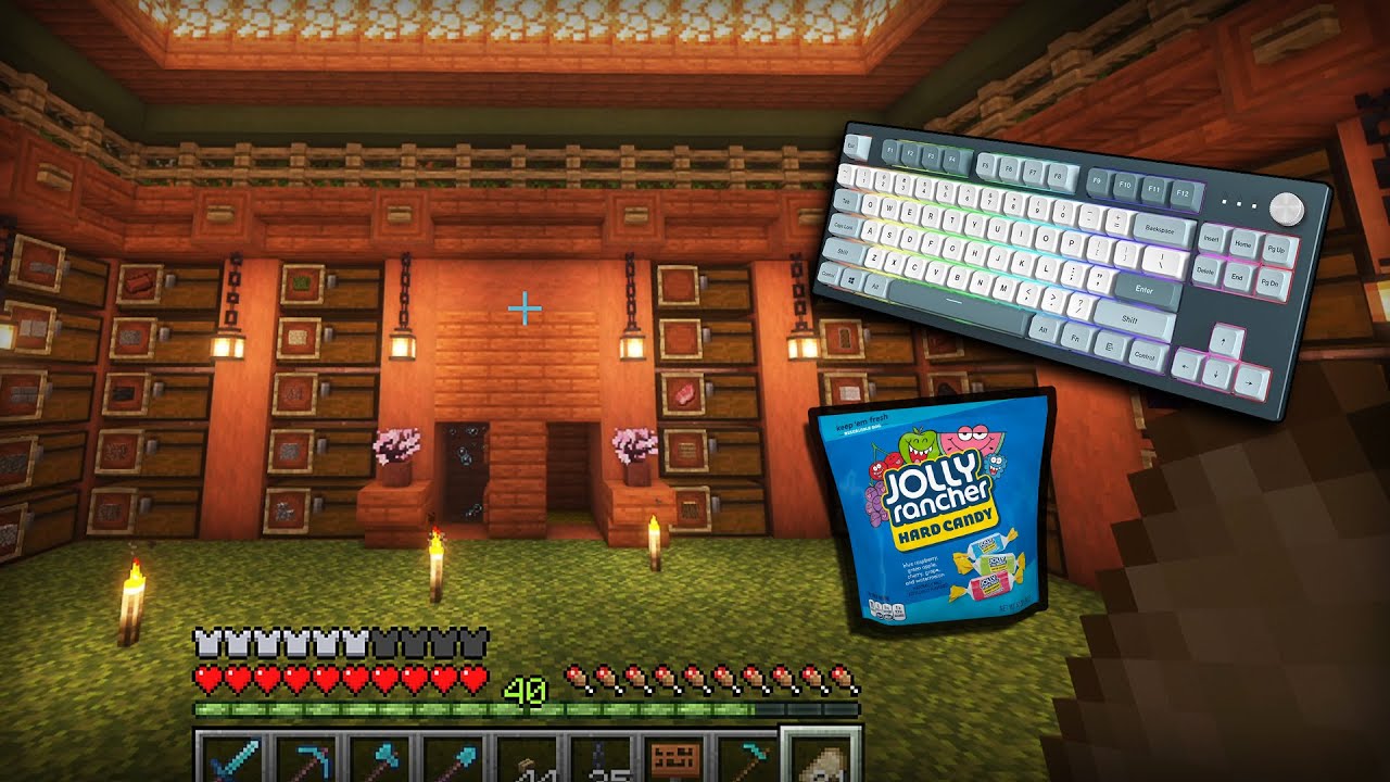 Minecraft ASMR 😴 Lets Play Episode 33 ⛏️ Whispering, Hard Candy & Keyboard Sounds ⌨️
