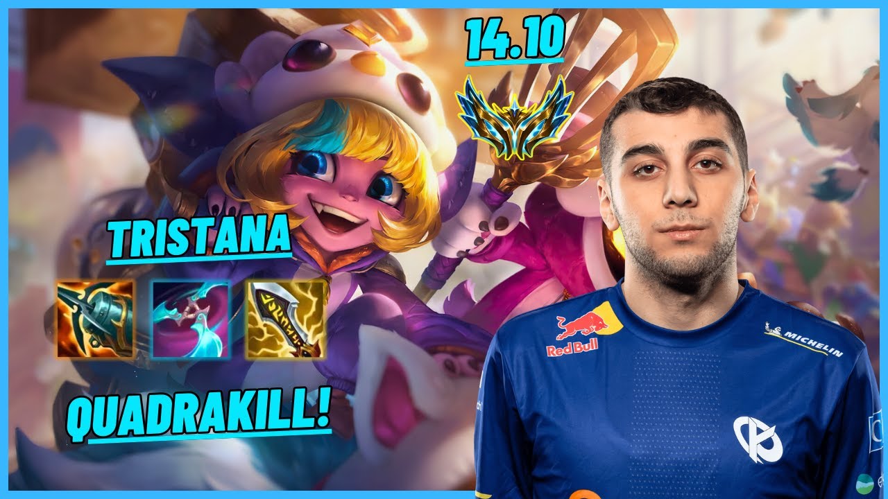 KC VLADI: TRISTANA VS ZED (MID) QUADRAKILL, L&Eacute;GENDAIRE - EUW CHALLENGER - PATCH 14.10