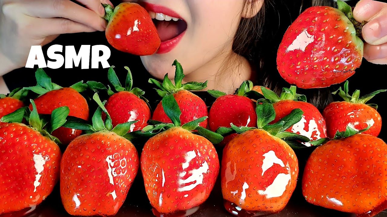 ASMR Цукаты Едят звуки Мок-Бэнг 🍓 Давайте есть клубничный тангулу (мармелад)
