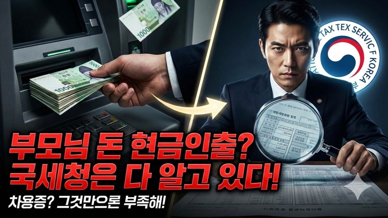 부모님 돈 현금인출? 국세청은 다 알고 있습니다 (차용증만 작성한다고 해결되는 게 아니야!)