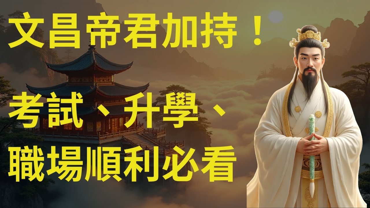 提升考運、職場高升必看！掌握文昌帝君加持秘訣心法大公開#文昌帝君 #考運心法 #靈性成長 #正能量 #職場高升必中#考試運#升學祈福#職場順利#開心聰明神咒