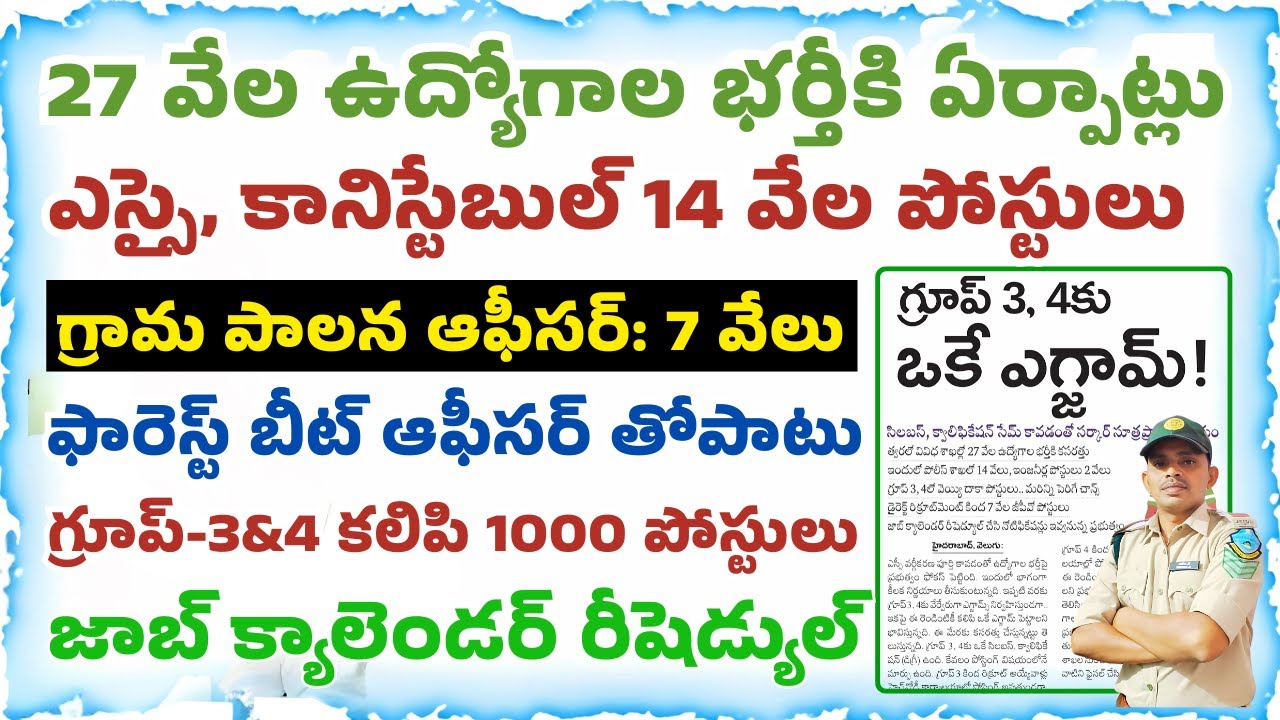 📅TG Job Calendar 2025 Explained 📢 | SI 🔫 Constable & GPO 🏤Vacancies FBO 🐯 DSC 👨&zwj;🏫